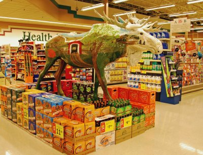 Moose in supermarket