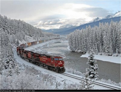 Canadian Pacific train  in Wintertime