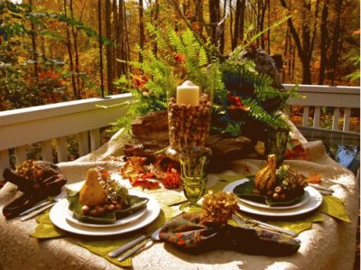 outdoor fall table jigsaw puzzle