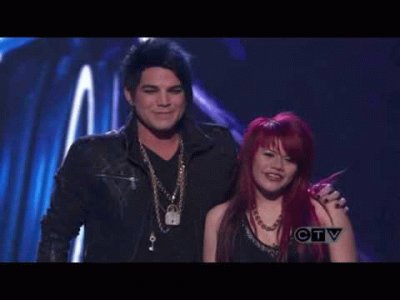 פאזל של its adam lambert on idol with allison