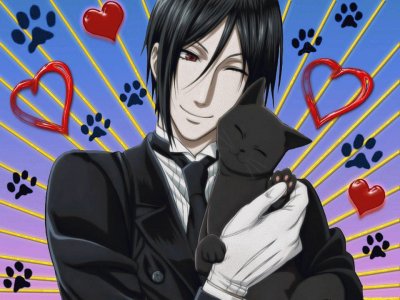 sebastian and a kitty cat