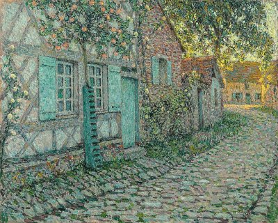 Les roses sur la maison, Gebero - Henri Le Sidaner jigsaw puzzle