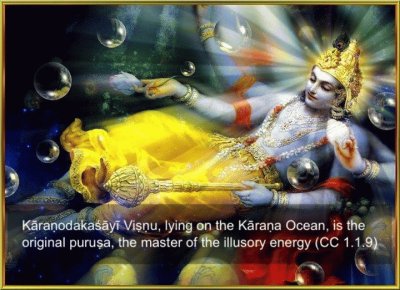 פאזל של Sri Visnu, la creaciÃ³n del universo.