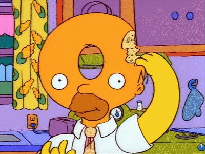 homero con cabeza de rosquilla