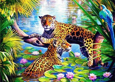 פאזל של jaguares en la selva
