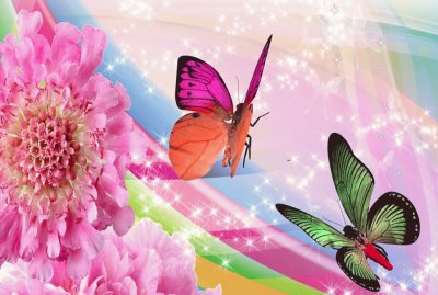 Flapping Wings with Rainbow jigsaw puzzle