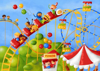 roller coaster mural jigsaw puzzle