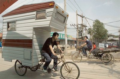 Bicicleta/casa rodante