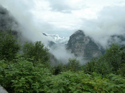 misty mountains