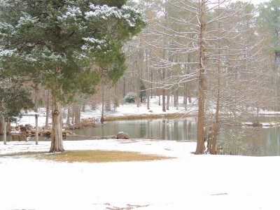 Lake With Snow