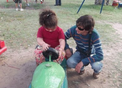 Con papa y un cochecito