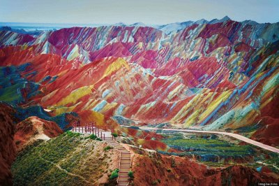 Rainbow Mountains China jigsaw puzzle