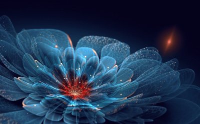 פאזל של flor neon azul