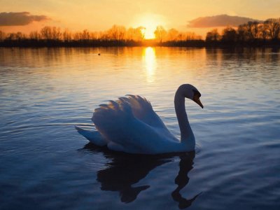 cisne en el lago jigsaw puzzle