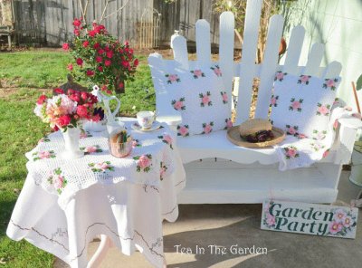 Pretty Setting for Tea in the Garden jigsaw puzzle
