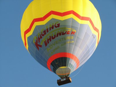 Hot air balloon over Queensland, Australia