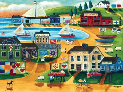 Old Time Sailing Village jigsaw puzzle