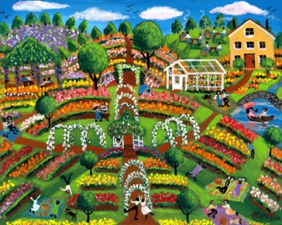Pinic in Rose garden jigsaw puzzle