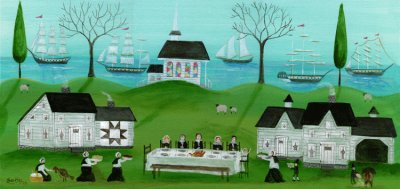 Thanksgiving Pilgrims by the Sea jigsaw puzzle