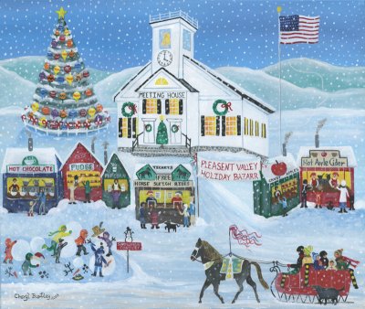 Winter Hoilday Bazaar Meeting House Pleasent Valle jigsaw puzzle