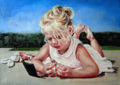 12. NiÃ±a. Pintura de Carmen Mansilla jigsaw puzzle