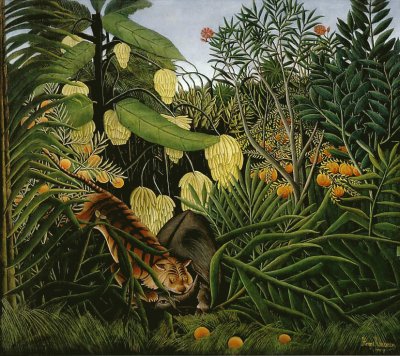 48. Paisaje. Pintura de Henry Rosseau jigsaw puzzle