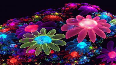 neon flores jigsaw puzzle
