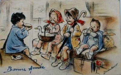 פאזל של G.Bouret enfants en voyage