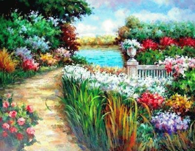 garden painting jigsaw puzzle