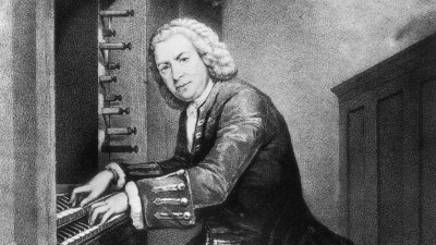 פאזל של Bach giovane all 'organo