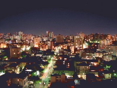 Perspectiva noturna de Caxias do Sul