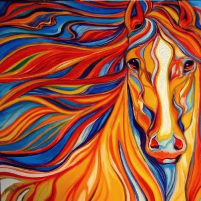 Colored Horse jigsaw puzzle