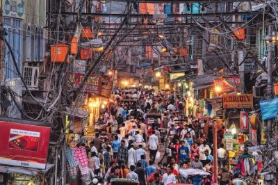 Una populosa calle china