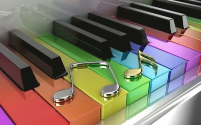 Piano arco iris jigsaw puzzle