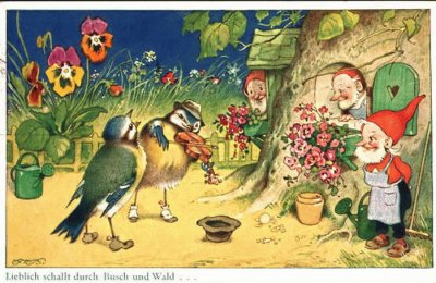 Musical birds with gnomes jigsaw puzzle