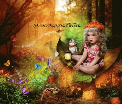 Dibujo de niÃ±a en el bosque jigsaw puzzle