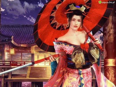 Mujer china con kimono y paraguas jigsaw puzzle