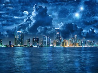 ciudad al son de las nubes jigsaw puzzle