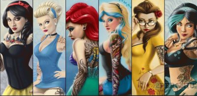 Snow White,Cinderela, Ariel, Alice, Bela, Jamine