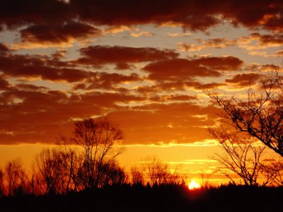 Sunrise from the kitchen window near Saint John NB