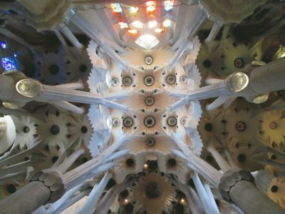 Ceiling of the Sacred Family Church in Barcelona