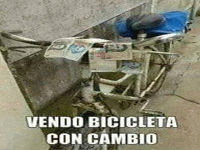 Bicicleta con cambio.