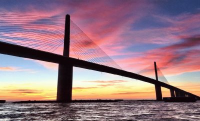 Skyway Bridge sunset st. petersburg Fl. jigsaw puzzle