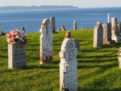 Graveyard in PercÃ©, Quebec