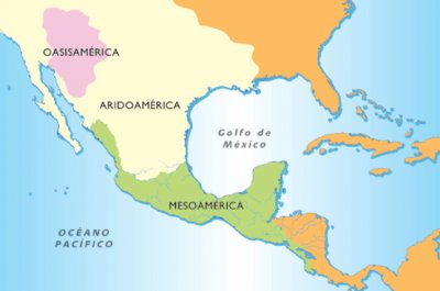 Mapa de las 3 Ã¡reas del MÃ©xico Antiguo