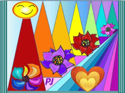 Flowers and Pyramids jigsaw puzzle