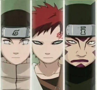 Neji, Gaara y Kankuro