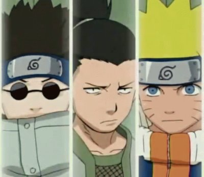 פאזל של Shikamaru, Naruto y Shino