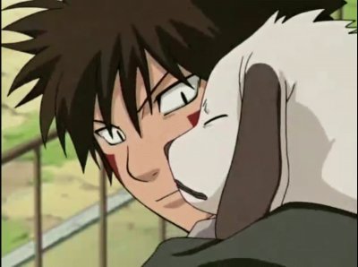 kiba y Akamaru