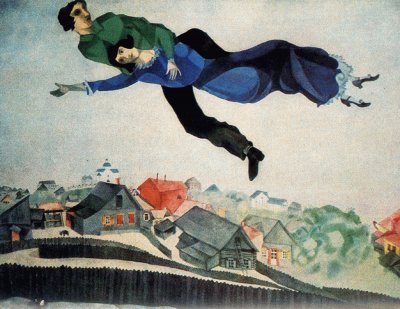Chagall - Sobre el pueblo jigsaw puzzle